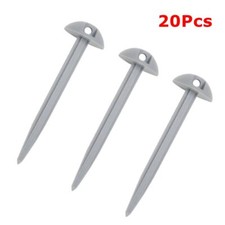 20Pcs Mushroom Domed Ground Sheet Heavy Duty Awning Carpet Tent Pegs Plastic