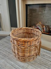 Large Round Wicker Log Basket