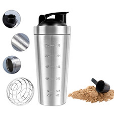 Stainless Steel Multi Purpose Workout Gym Protein Mixer Metal Shaker Bottle Cup