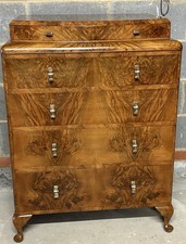 SUPERB TALL WALNUT ART DECO