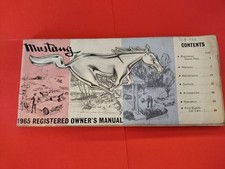 Original 1965 Ford Mustang  Owners Manual