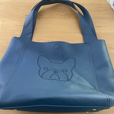 Ben de Lisi Leather Airforce Blue Handbag & Separate Zipped Purse/Wallet BNWT