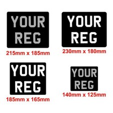 Classic Scooter Number Plates Lambretta Vespa Adhesive Vinyl Show Stickers