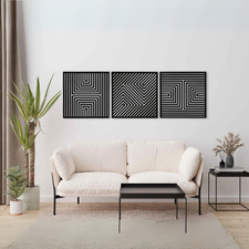 Wood Wall Art Set  Abstract