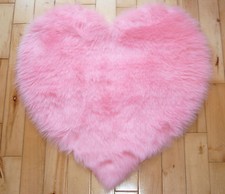 Love heart fluffy mat rugs - love,