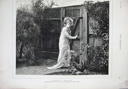Original old antique print - original,