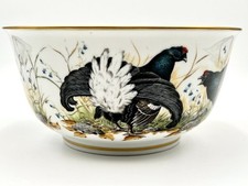 1981 Franklin Porcelain The Game Bird Bowl Basil Ede 4-7/8" x 9-7/8"