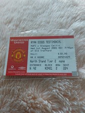 MANCHESTER UNITED v CELTIC RYAN GIGGS TESTIMONIAL FOOTBALL TICKET 1ST AUG 2001
