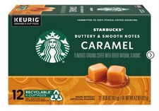 Starbucks Caramel Flavour Light Roast Keurig K-Cup Coffee Pods - 12ct
