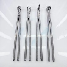 Equine Molar Extracting Forceps Set of 4 Pcs Horse Veterinary Dental Instruments