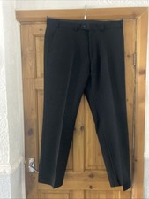 New MENS Black Dress Trousers Size 38 Waist Brand George 