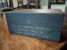 British Military of Army Leads Camera Testing Wooden Box With Broad Arrow Ref No