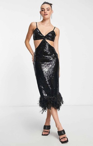 Asos womens black maxi - black,