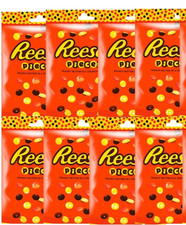 Reese's Pieces Peanut Butter In a Crunchy Shell 68g Pouch x 5 | UK Free Dispatch