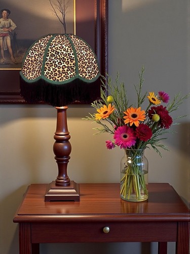 Leopard print floor - , lampshades