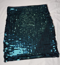 H&M Green Sequin Mini Skirt
