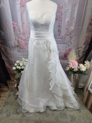 Strapless organza wedding - organza,