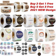 X500 Thank You Stickers For Your Purchase Business Labels Round Heart Wedding