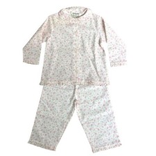 Darcy Brown Baby Girls Floral White Pink Button Up Long Sleeve Pyjama Set 18M 18