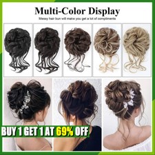 Curly Messy Bun Hair Piece