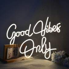 Large Good Vibes Only Neon