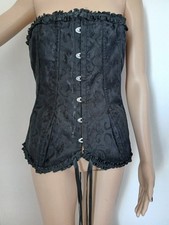 LADIES BLACK BASQUE SIZE L SEE PHOTOS FOR MEASUREMENTS