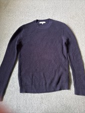 Nigel Hall London Cotton Alpaca Jumper Sweater Pullover Size Medium M Grey Marl