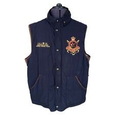 Vintage Polo Ralph Lauren GIlet Bleecker Classic Hunter Jumper Team Navy Men 2XL