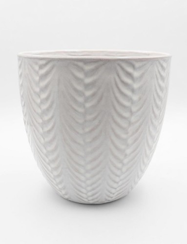 White glazed ceramic garden - ceramic,