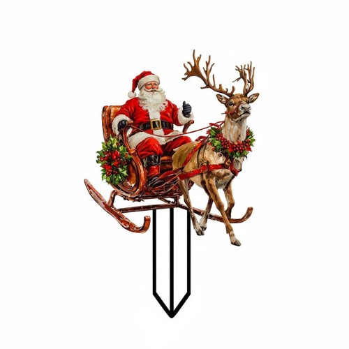 Santa and reindeer yard - santa,