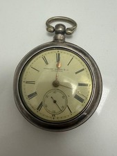 ANTIQUE SILVER PAIR CASED POCKET WATCH - STEWART DAWSON & Co LIVERPOOL