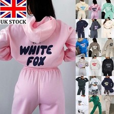 Ladies Black Fox Boutique Hoodie Tracksuit Set Hooded Sweatshirt Pullover Gifts~