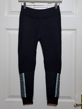 Sweaty Betty Peak Ski Base Layer Leggings Size L Merino Blend Stretch Black 