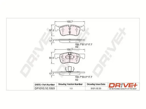 Brake pads dp1010 1069 - brake,