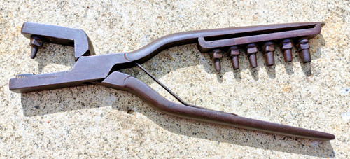 Vintage leather hole - leather, punch