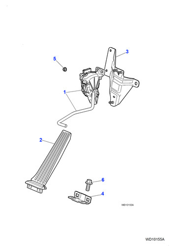 Jaguar accelerator pedal pad - accelerator,
