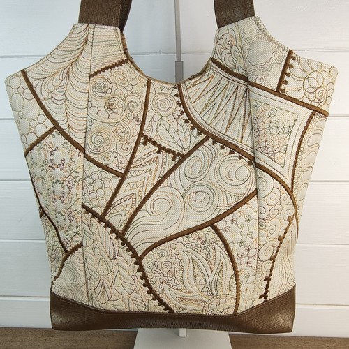Patchwork embroidered cream - patchwork,