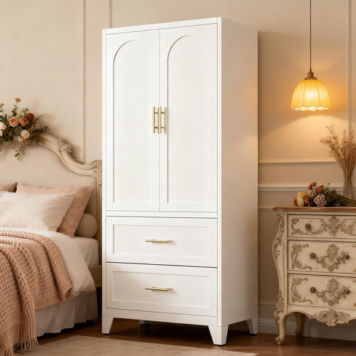 Tall steel wardrobe - steel,