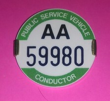 PSV BUS CONDUCTOR BADGE - PCV
