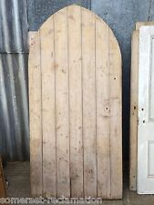 43“x89¾” Large Old Reclaimed Victorian Solid Stripped Pine Beaded Arched Door