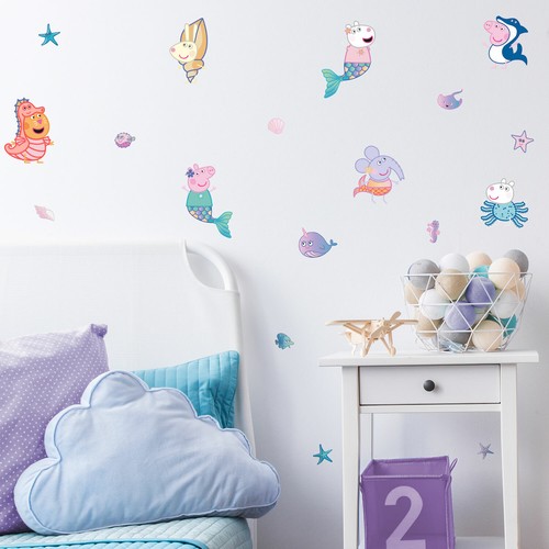 Peppa friends mermaid wall - &,