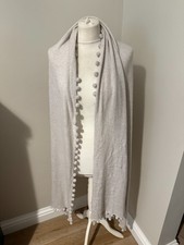 Womens Grey 100% Cashmere Scarf / Shawl by The White Company, one size good cond