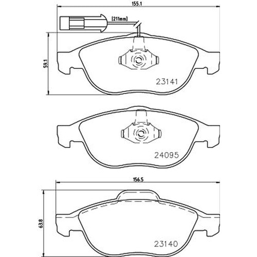 Mintex front brake pad set - mintex,