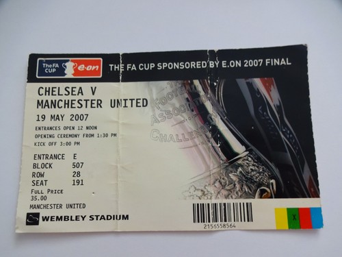 Ticket stub chelsea v - ,