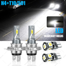 Fits For VW Bora Led Headlight 1998-2005 White Xenon High Low Side Light Bulbs