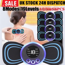 Pulse Tens Unit Massager Back Full Body Muscle Stimulator Pain Relief Device UK