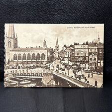 Old Unused Postcard, Bristol Bridge and High Street (001)