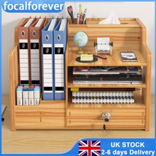 Wooden Office Desk Organiser