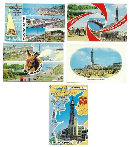Old blackpool postcards - old,