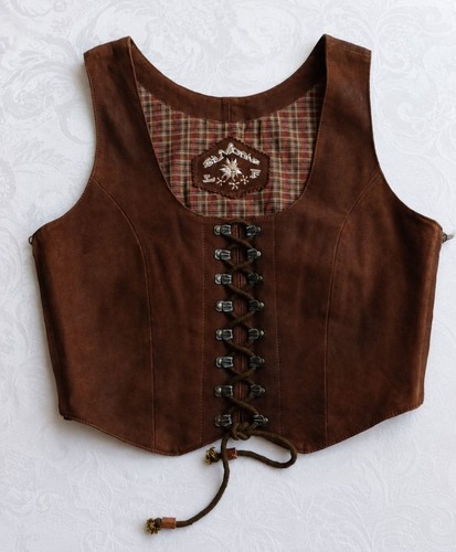 Vintage tyrolean brown suede - vintage,
